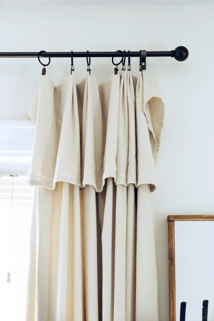 DIY Farmhouse Style Drop Cloth Curtains 2 Ways Micheala Diane Designs