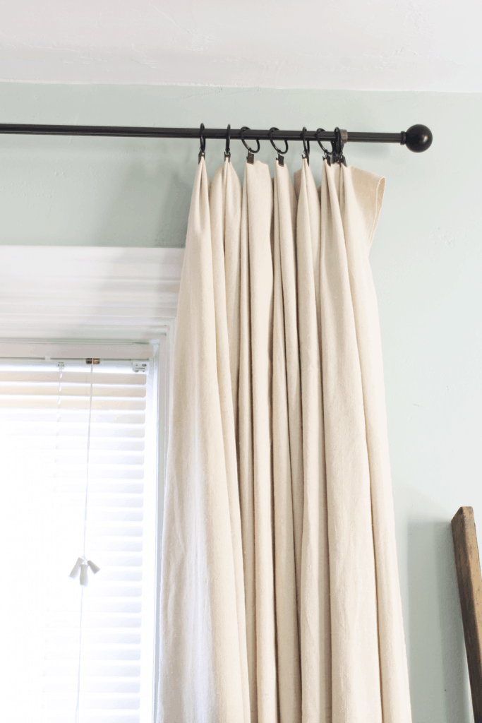 DIY Drop Cloth Curtains 2 Ways- Inexpensive and easy DIY for the perfect farmhouse style curtains! | michealadianedesigns.com Drop Cloth Curtains