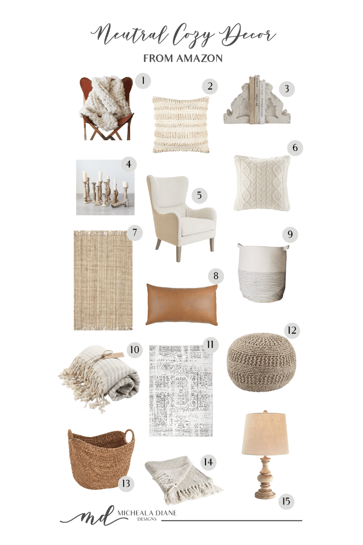 Neutral Cozy Decor From Amazon | michealadianedesigns.com