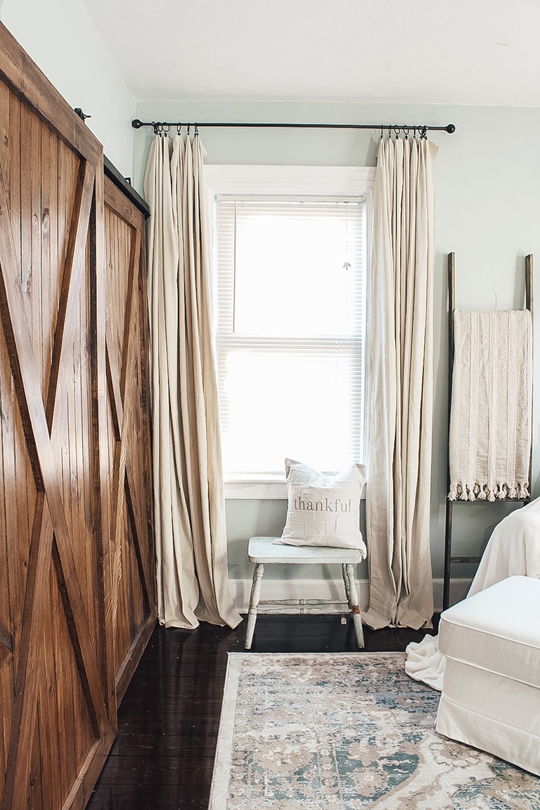 how to hang drop cloth curtains