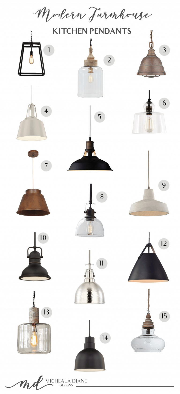 Modern Farmhouse Kitchen Pendants