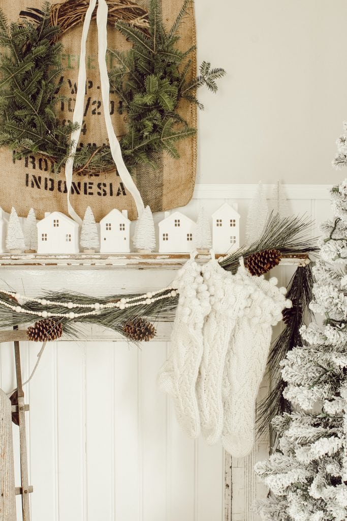 Rustic Christmas Antique Mantle | michealadianedesigns.com