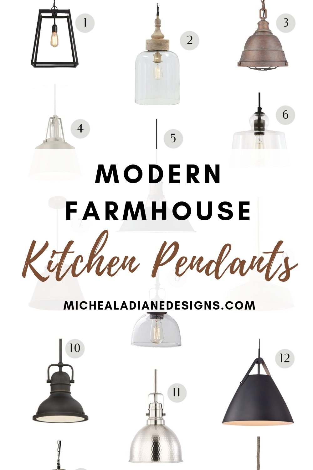 modern farmhouse kitchen pendant lights