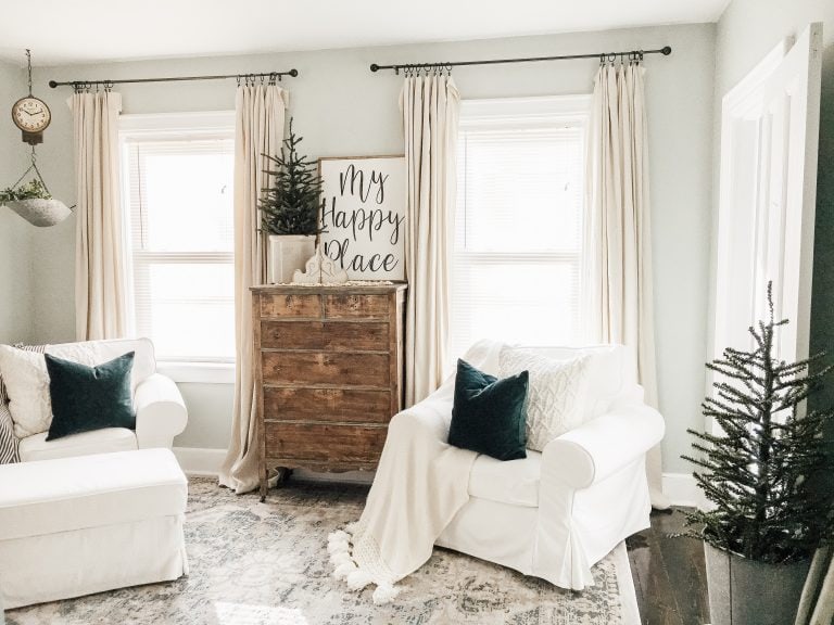 Simple Winter Living Room | How to Decorate After Christmas