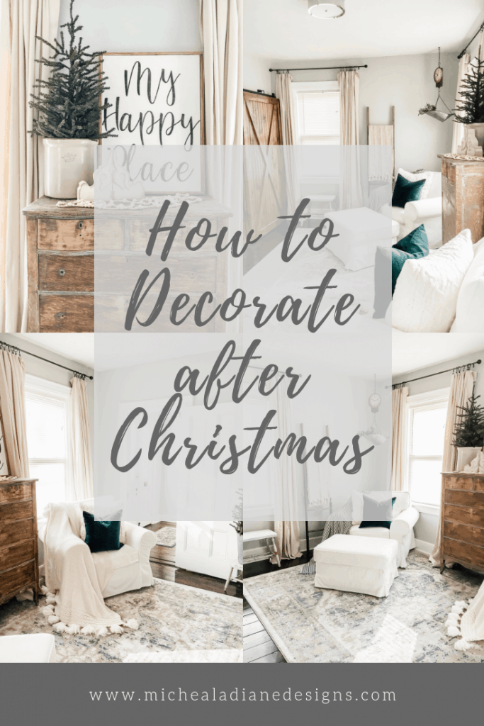 Simple Winter Living Room | How to Decorate After Christmas - Micheala ...