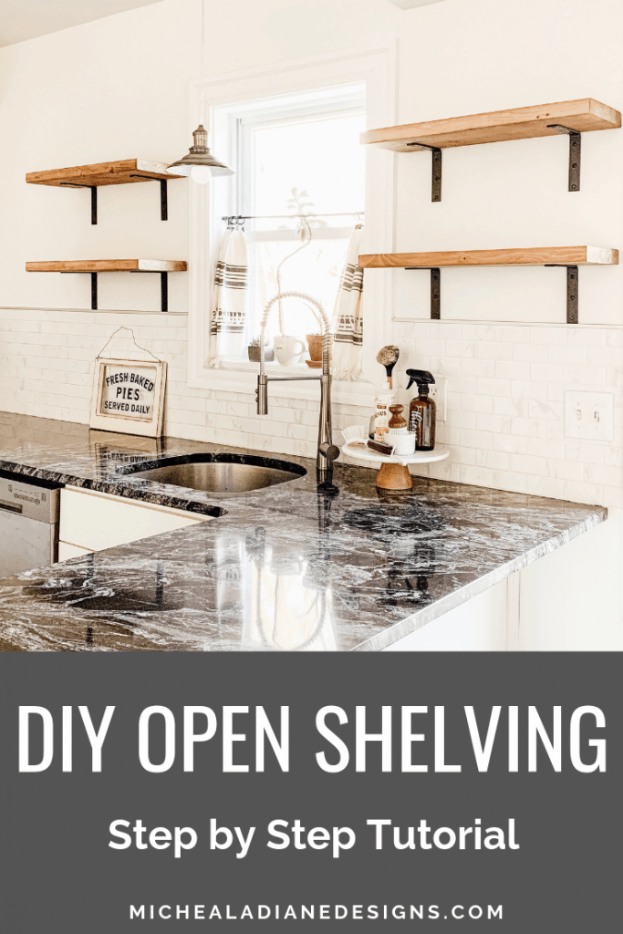 DIY Kitchen Open Shelving