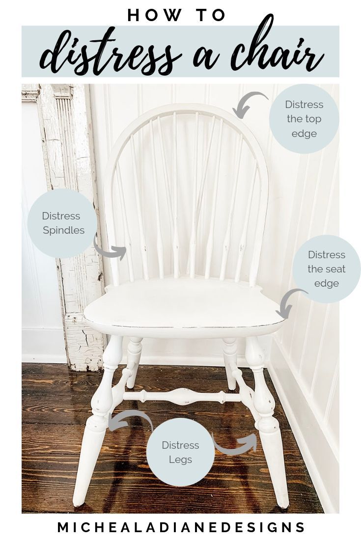 Distressing Chalk Paint Chair