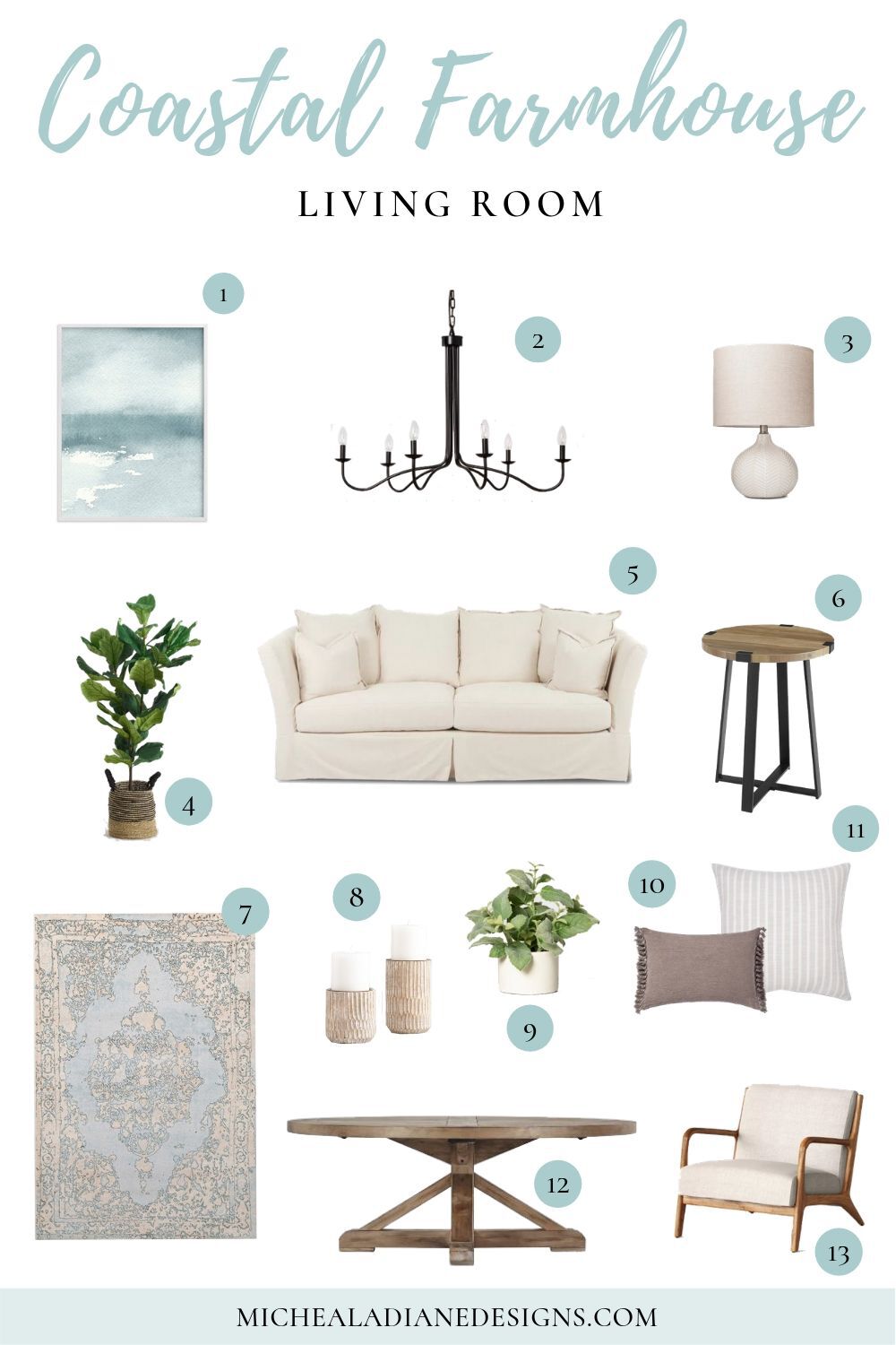 Get Inspired Coastal Farmhouse Living Room Micheala Diane Designs