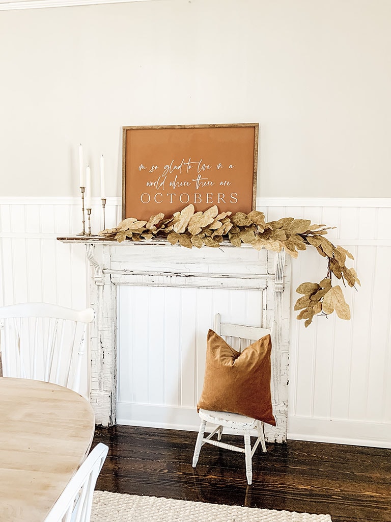 Simple Fall Mantel