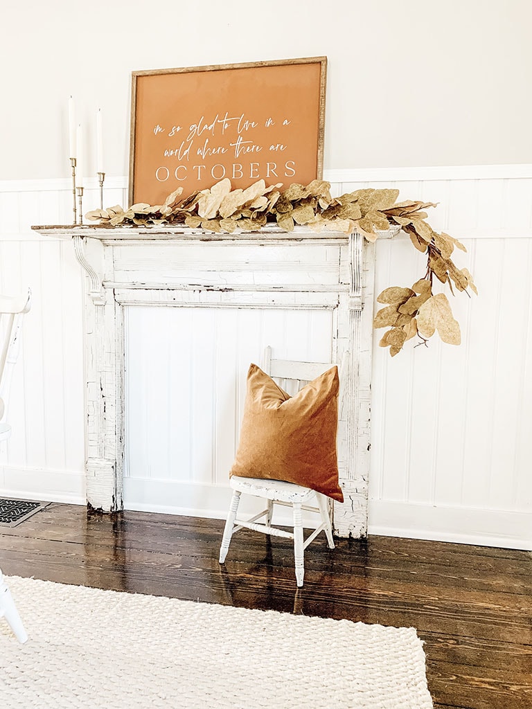 Simple Fall Mantel