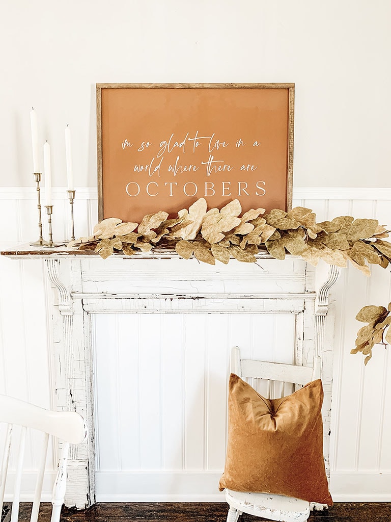 Simple Fall Mantel