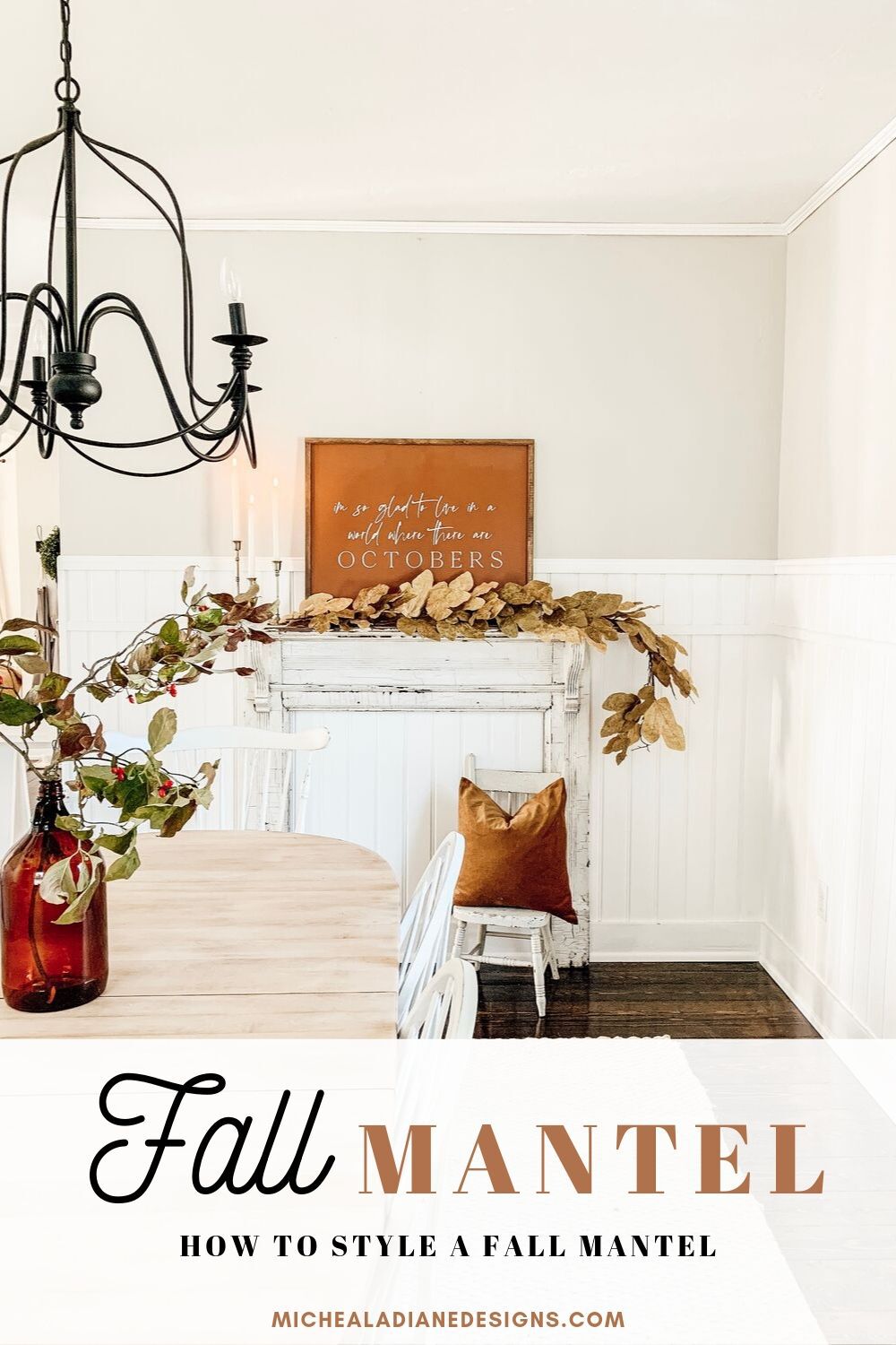 Simple Fall Mantel