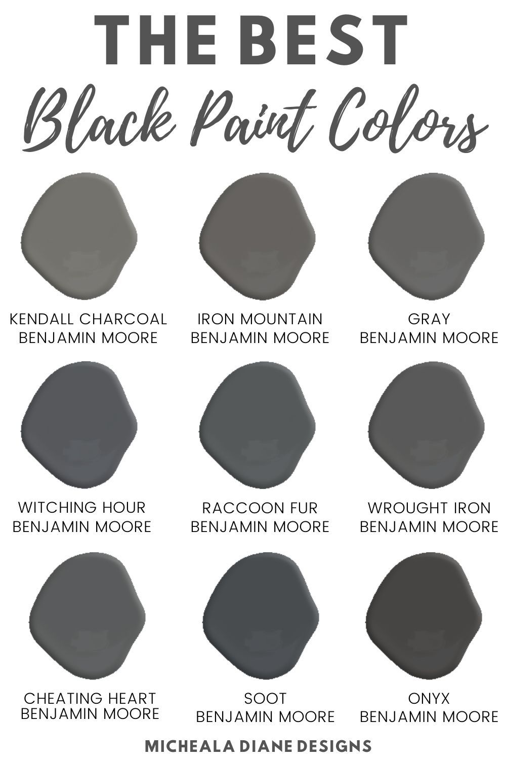 The Best Black Paint Colors Micheala Diane Designs