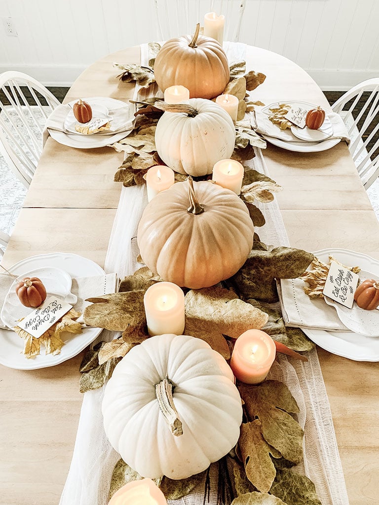 Easy Thanksgiving Tablescape Micheala Diane Designs