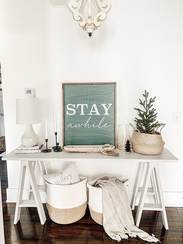 Farmhouse Entryway Diy Console Table