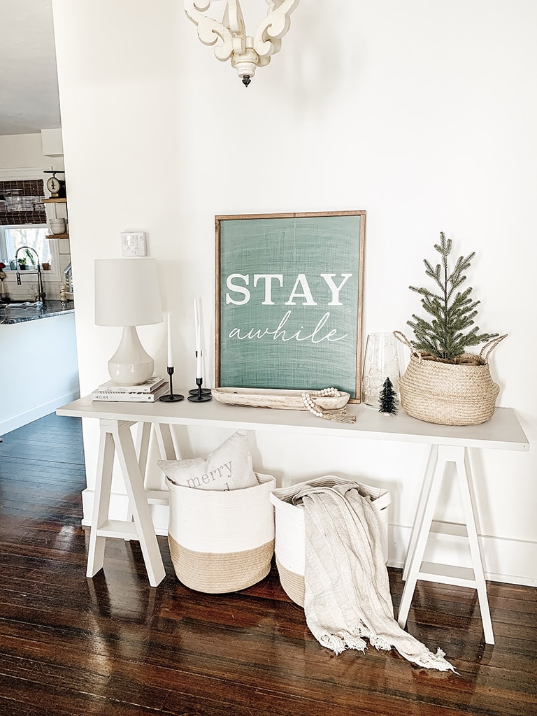 Farmhouse Entry with DIY Console Table