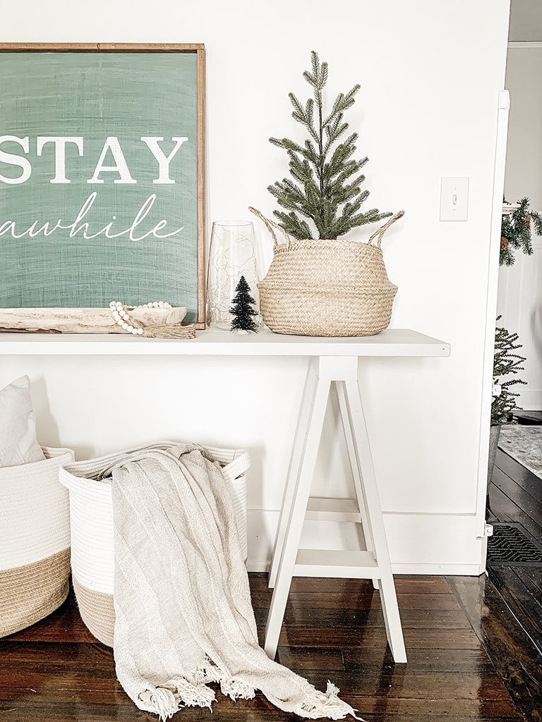 Christmas Tree on console table