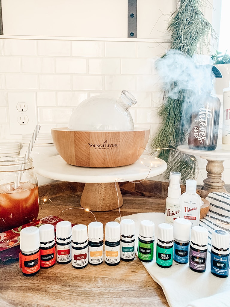 Oil diffuser and a starter kit of our Top 8 essential oils.