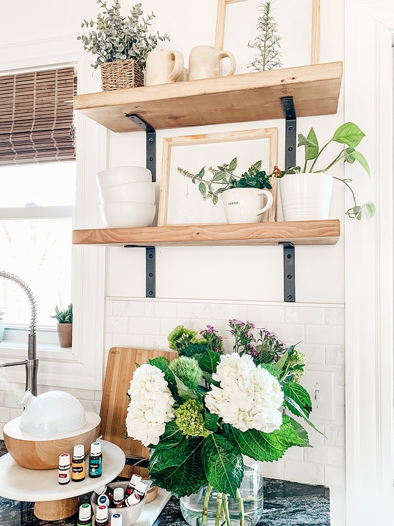 kitchen open shelving