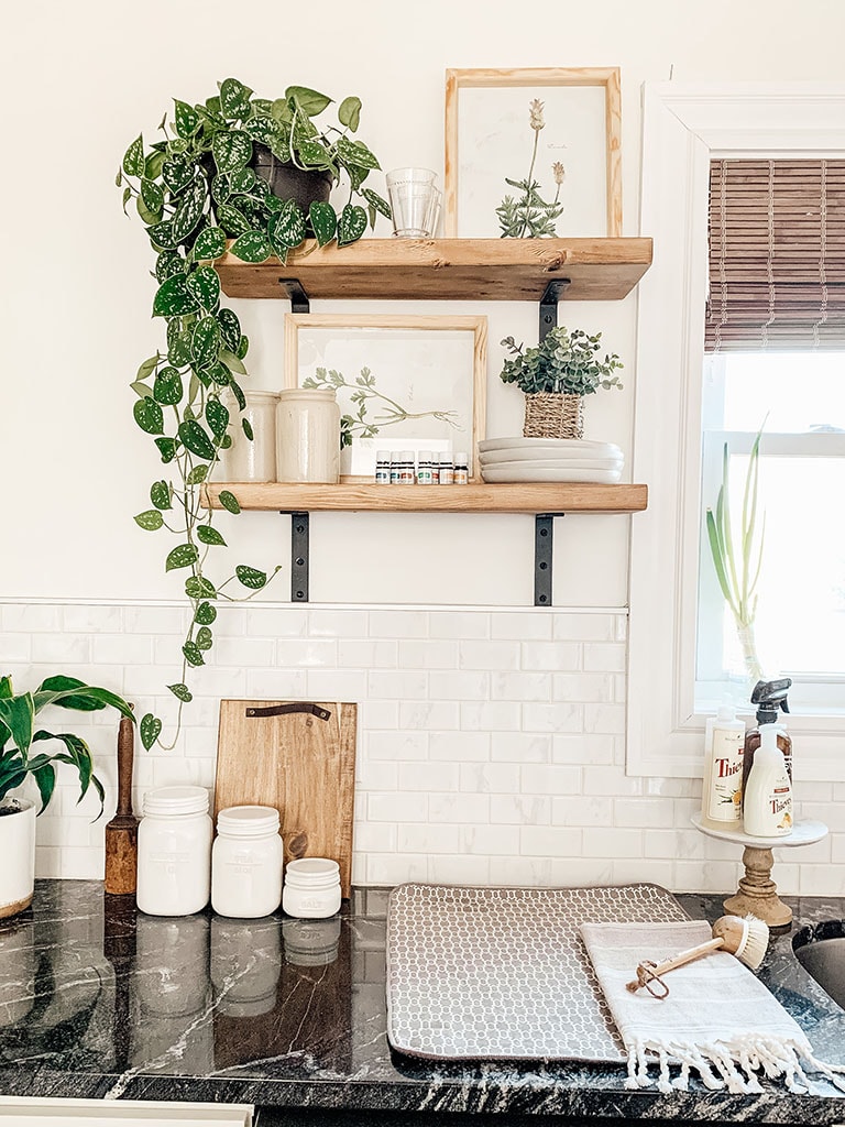 spring kitchen shelves