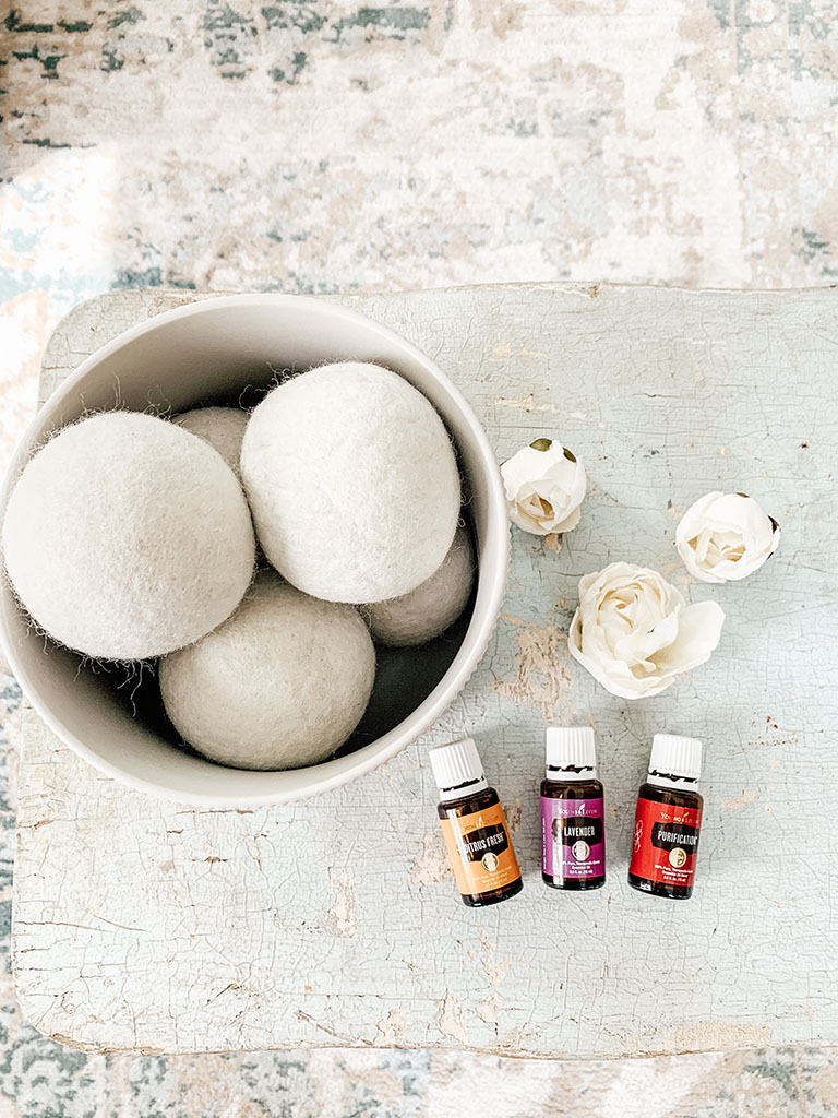 Wool Dryer Balls with essential oils