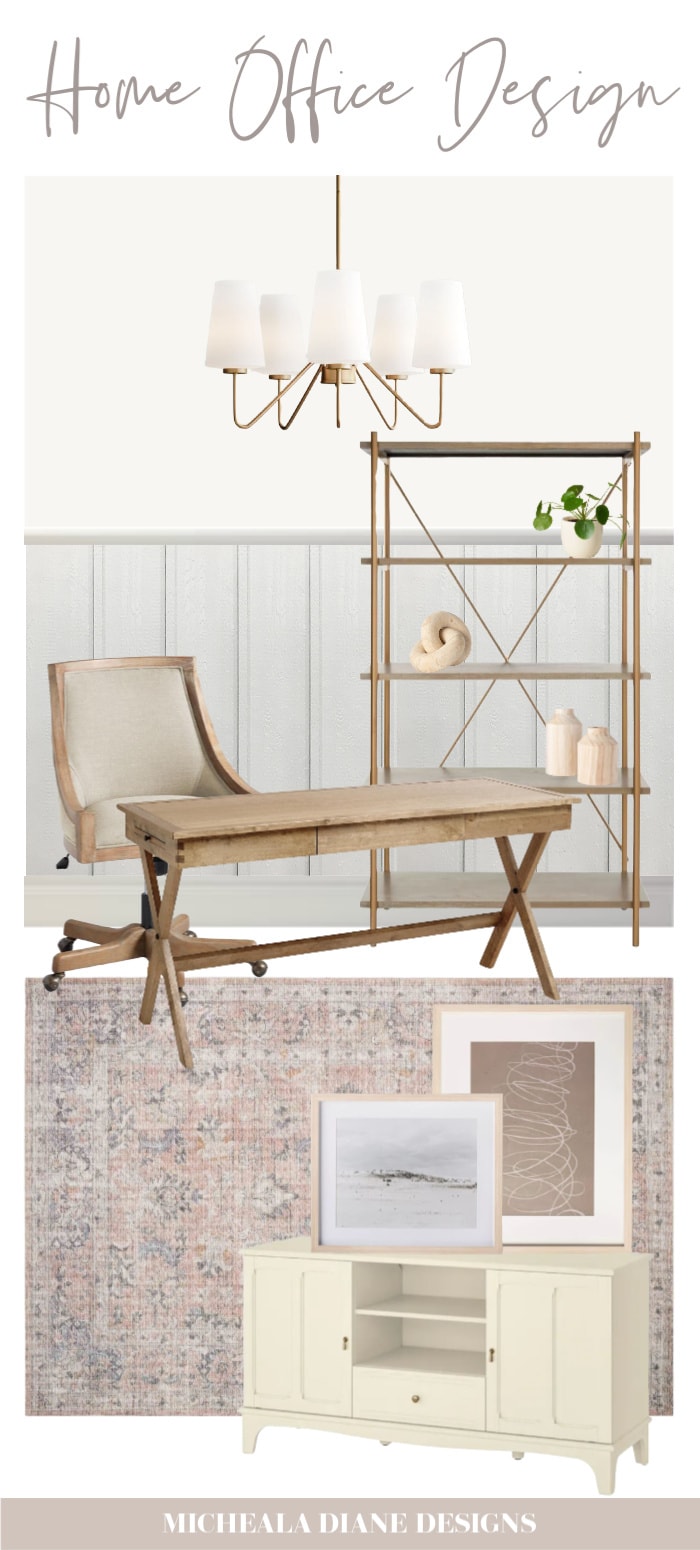 Home Office Style Board - Micheala Diane Designs