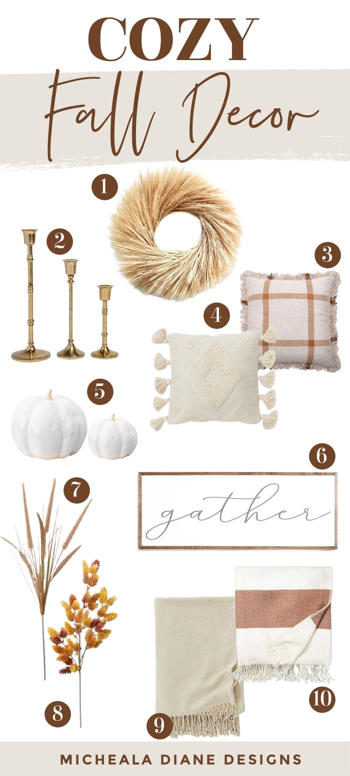 Cozy Fall Home Decor Finds - Micheala Diane Designs