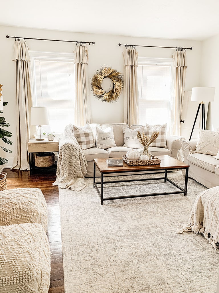 Cozy Neutral Fall Living Room