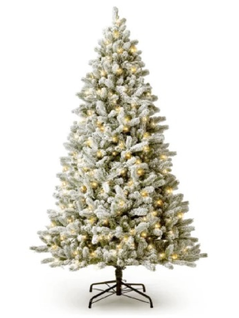 10 of the Best Flocked Christmas Trees Micheala Diane Designs