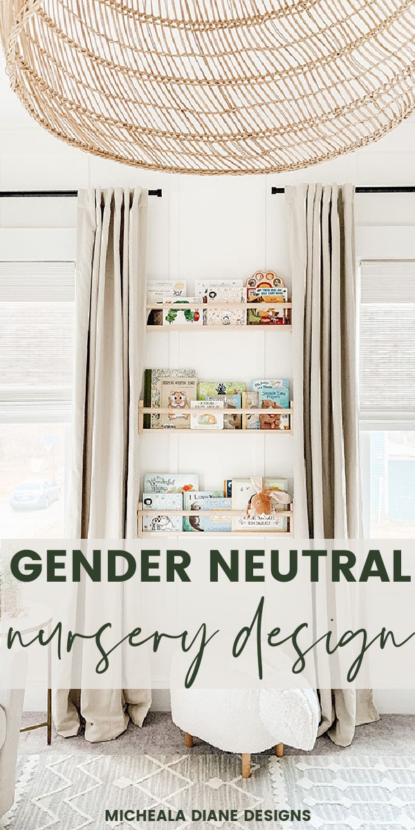 Gender Neutral Nursery Book Wall