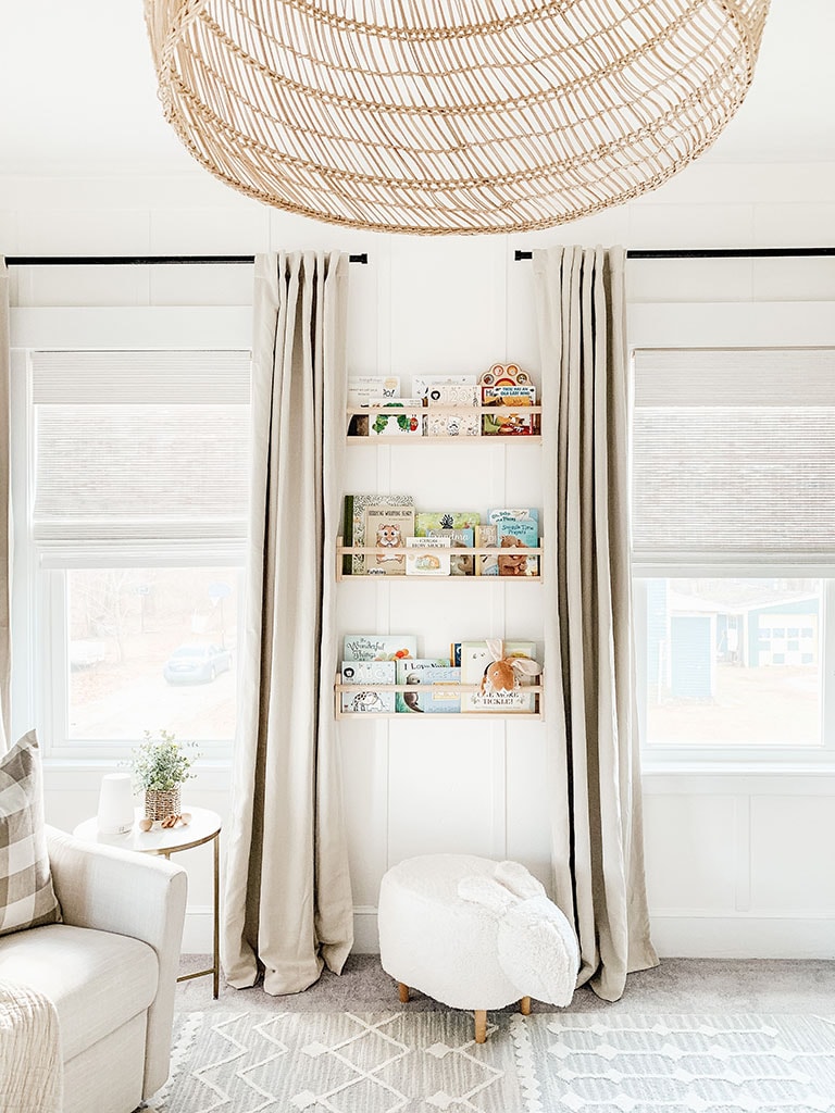 Neutral Curtains, Greenery Leaves Curtains, Gender Neutral