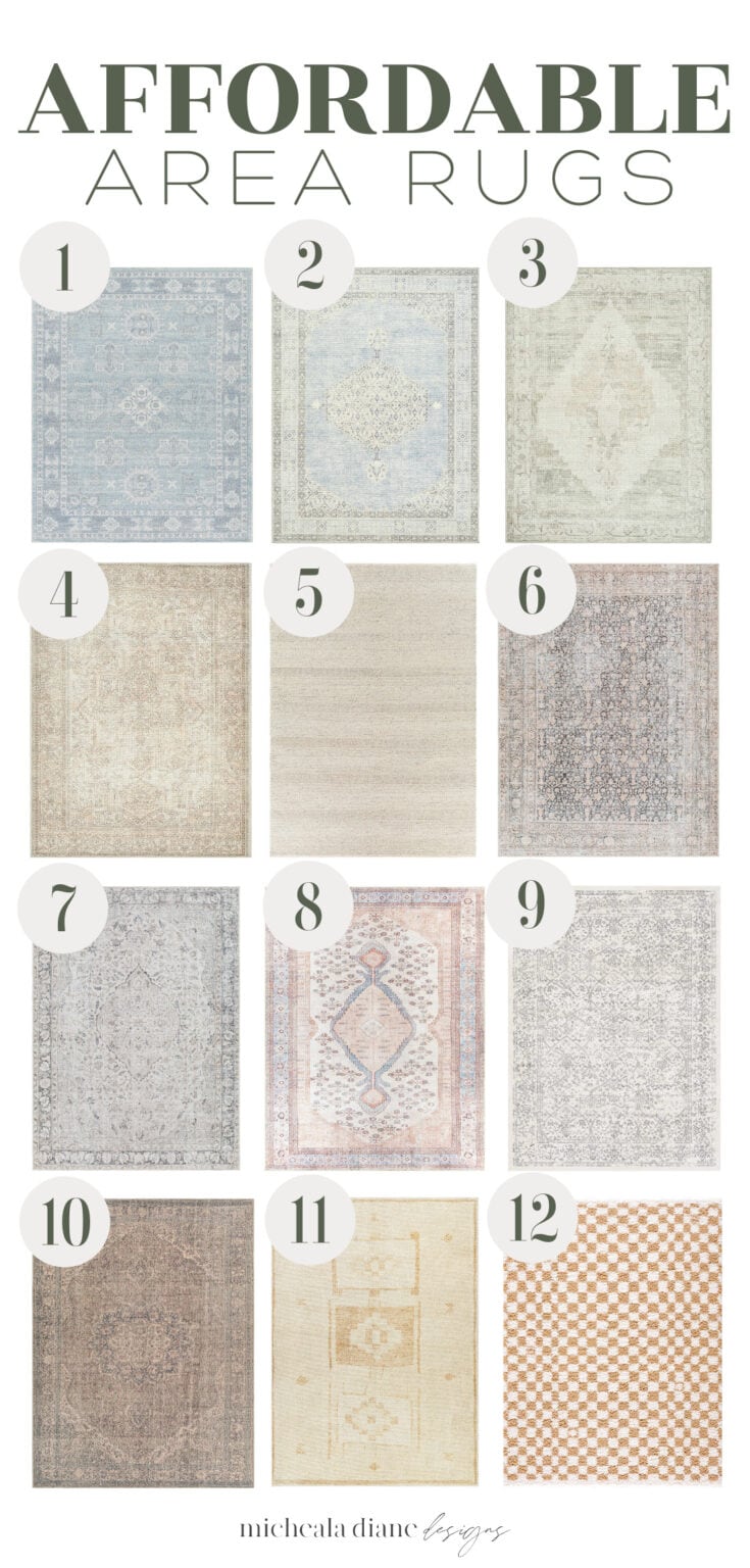 Affordable Farmhouse Style Rugs Micheala Diane Designs