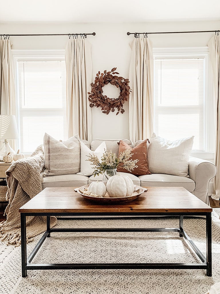 Neutral Fall Living Room Decor