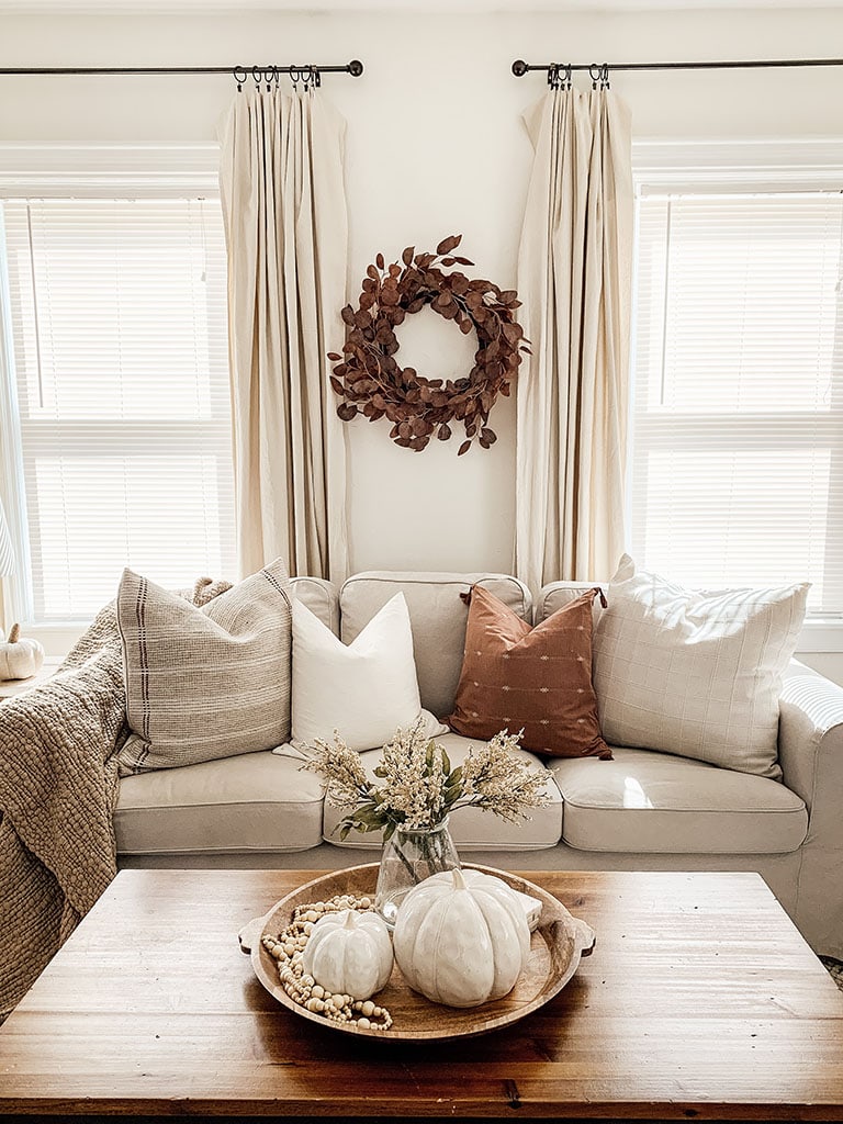 Fall best sale pillow decor