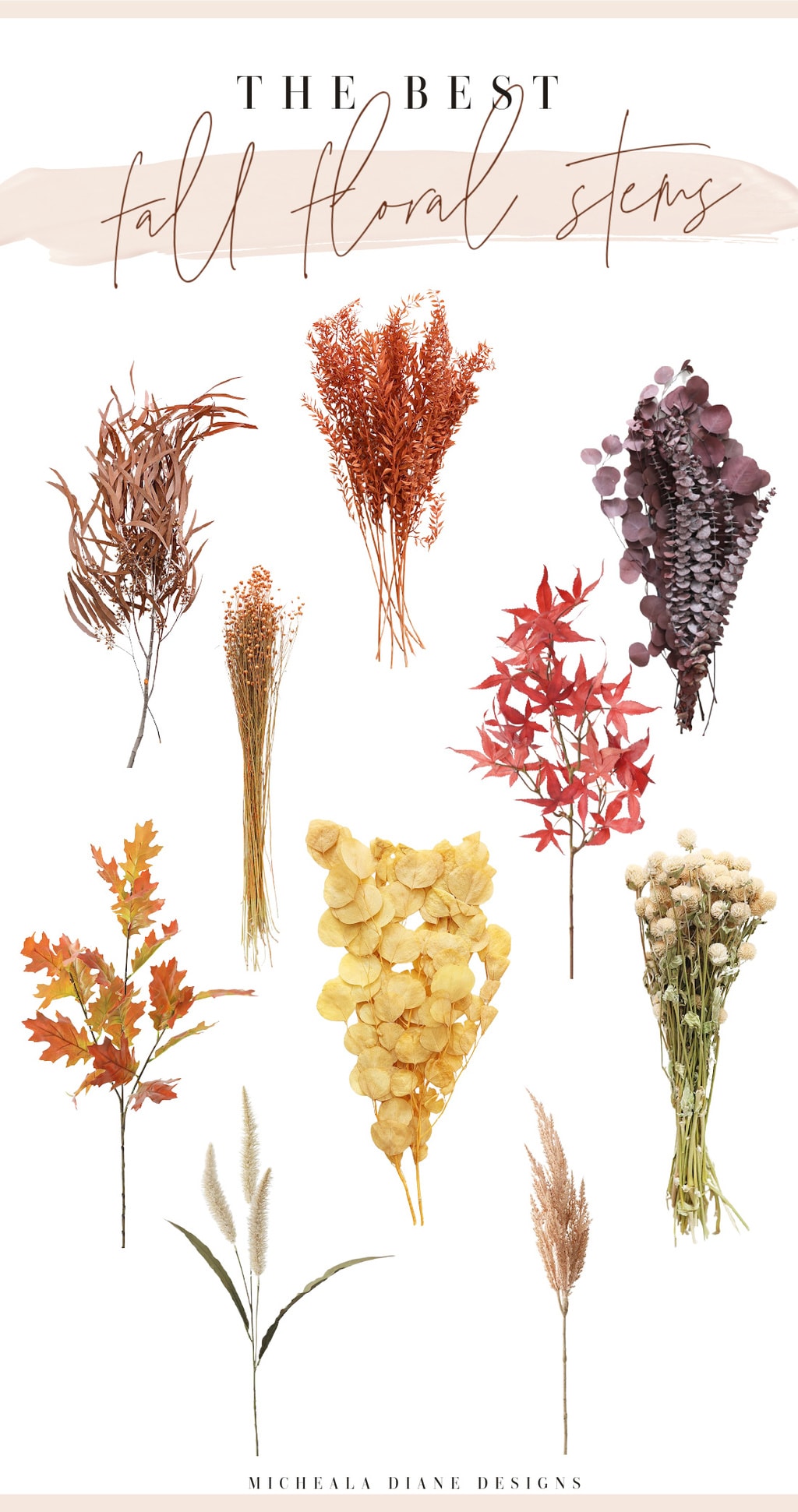 Faux Fall Floral Stems