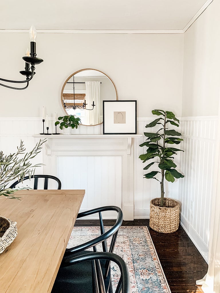 modern farmhouse dining room table and chairs