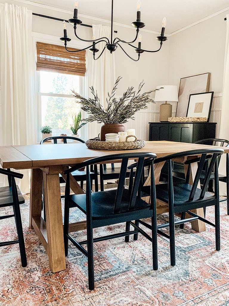 Black dining table online farmhouse