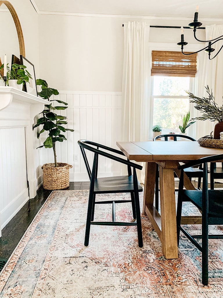 Black modern farmhouse online dining table