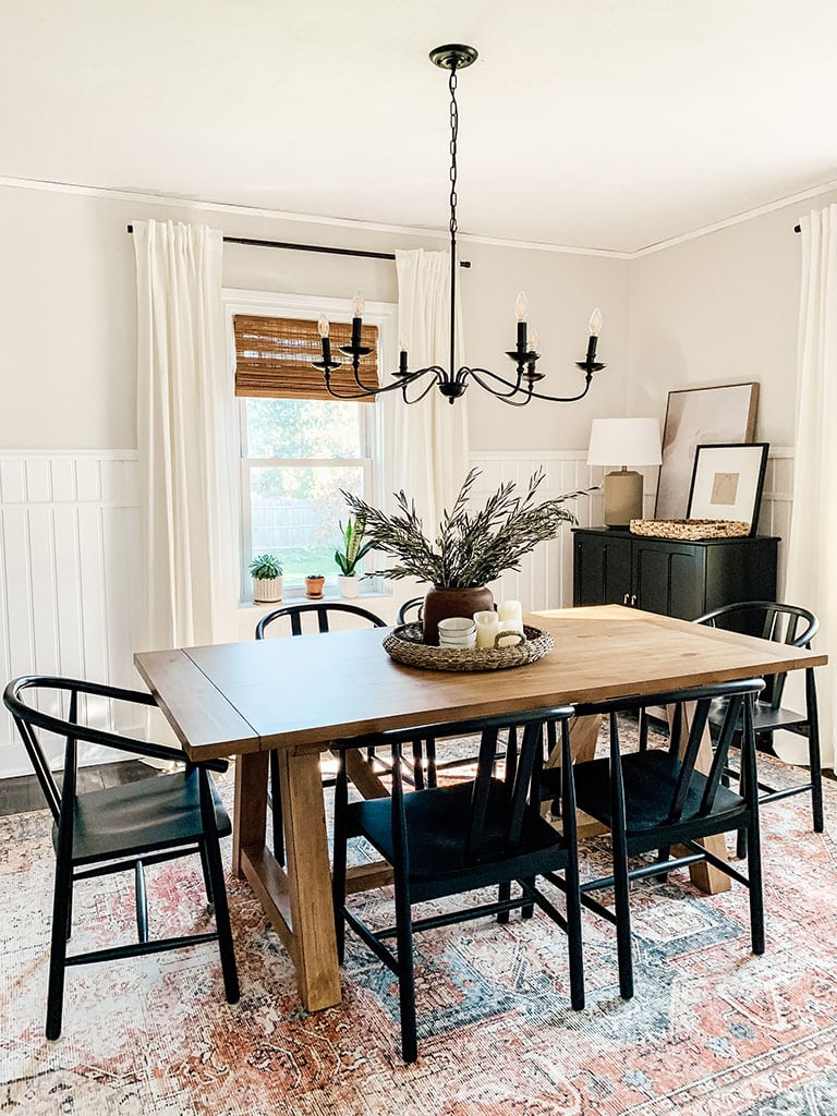 Dining set 2024 with black chairs