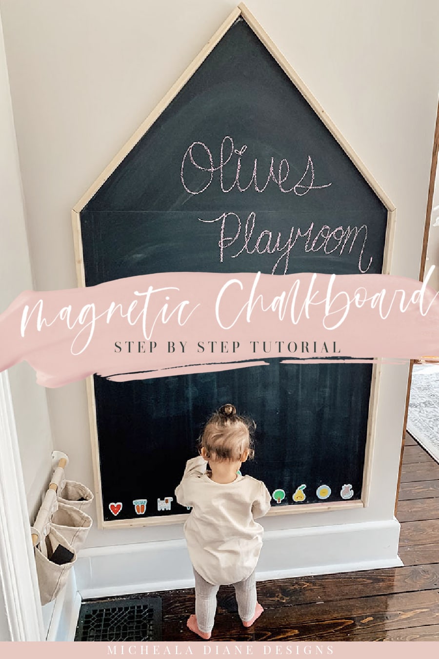 DIY Magnetic Chalkboard House – Micheala Diane Designs