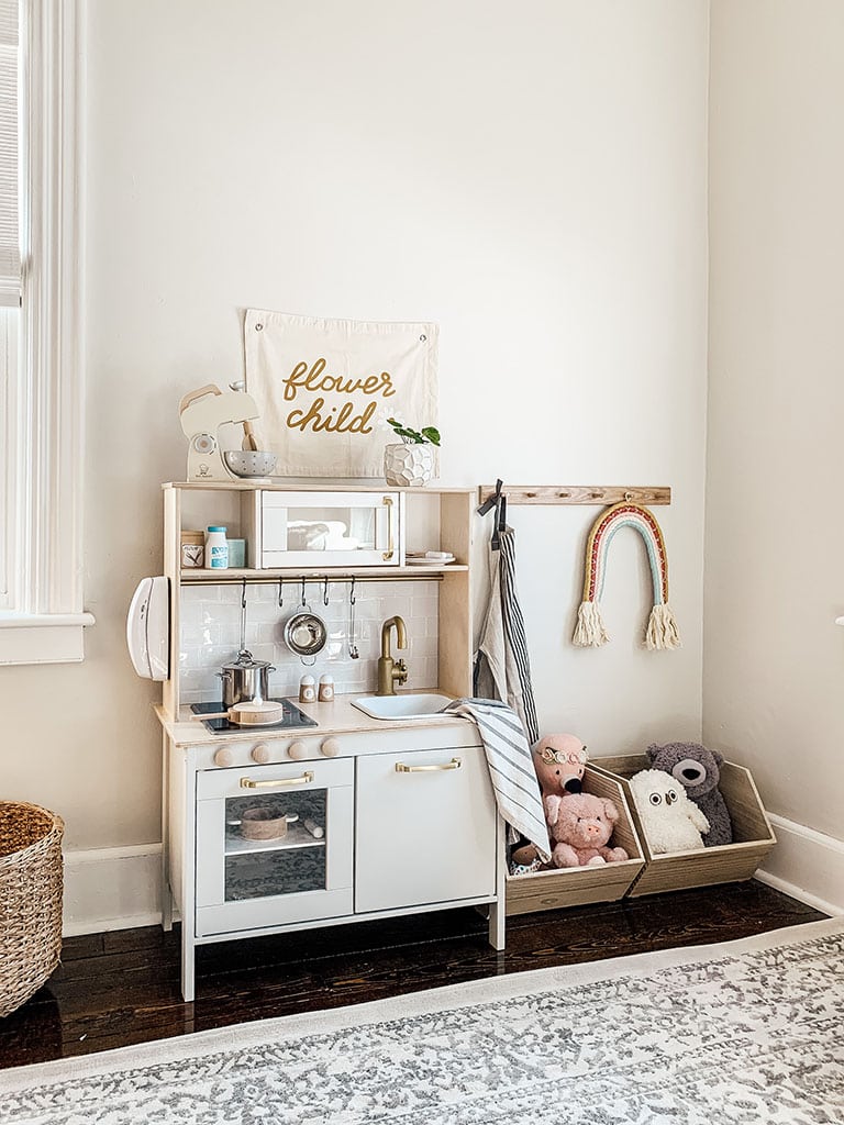 Functional toddler kitchen (IKEA duktig play kitchen hack) — The