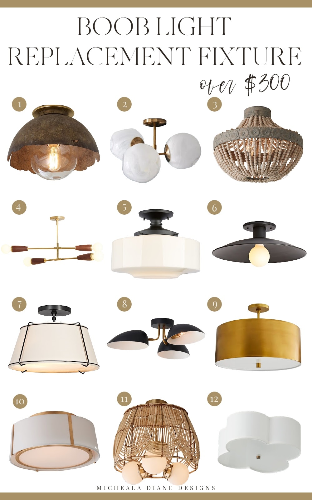 Ban The Boob Light: 20 Flush Mount Alternatives - The Mom Edit