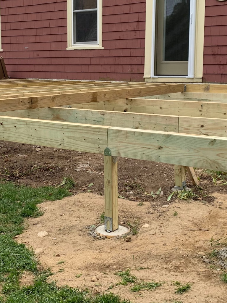 post and beam raised deck