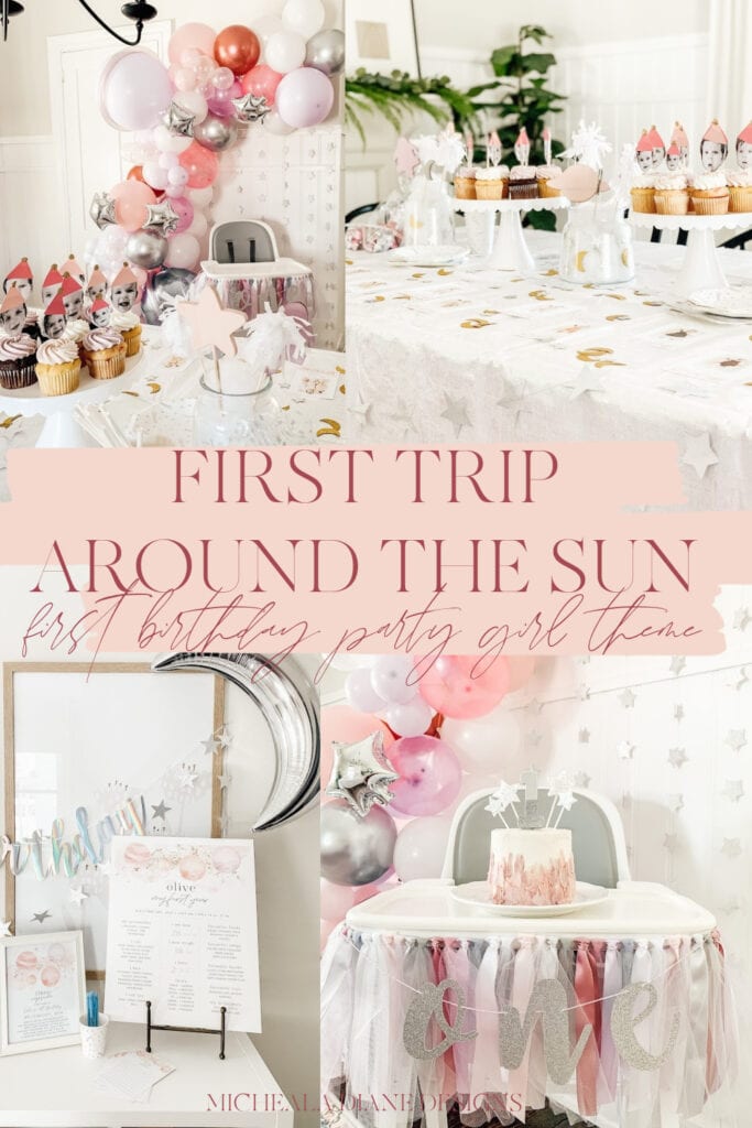 First Trip Around the Sun Birthday Decor Bundle, Space Theme Party