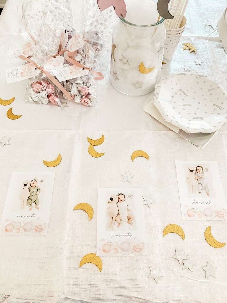 Monthly Photos with Star and Moon Confetti