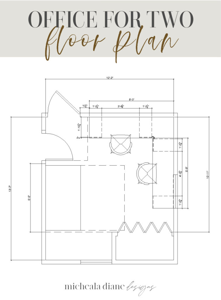 L-shaped desk floor plan