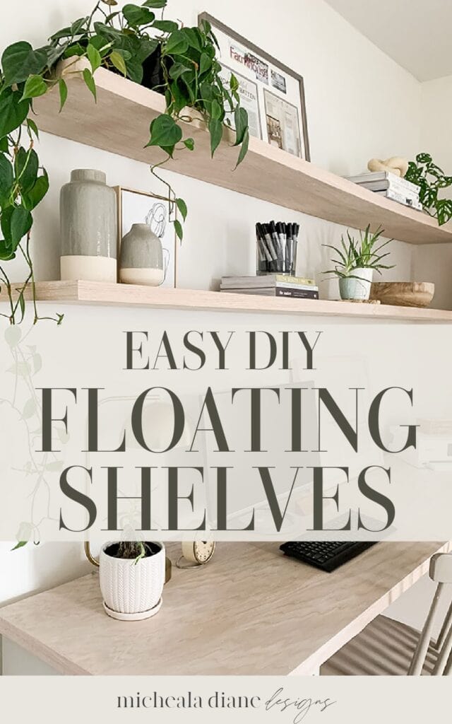 DIY Thin Floating Shelves Micheala Diane Designs