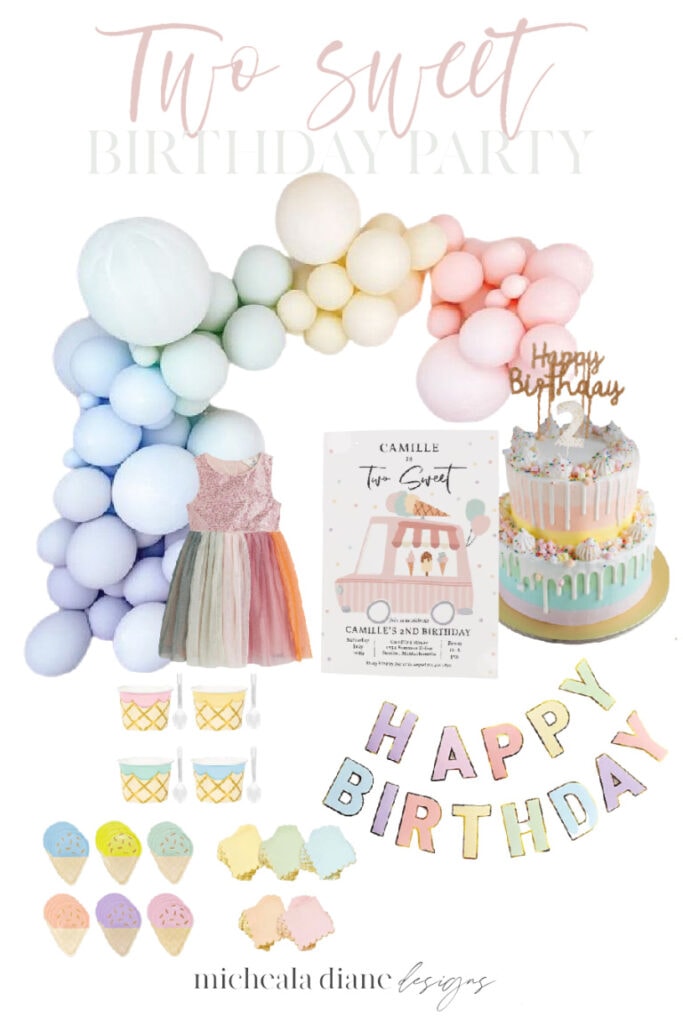 Two Sweet Birthday Party Micheala Diane Designs Two Sweet Birthday Party Theme 683x1024
