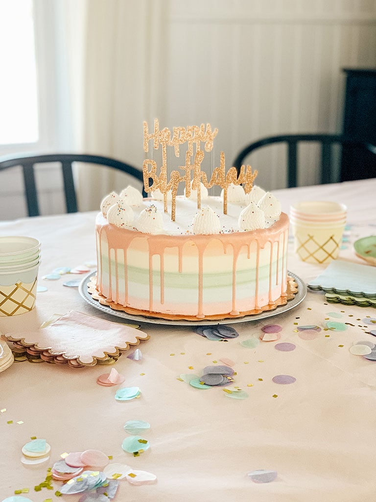 Pastel Rainbow Birthday Cake