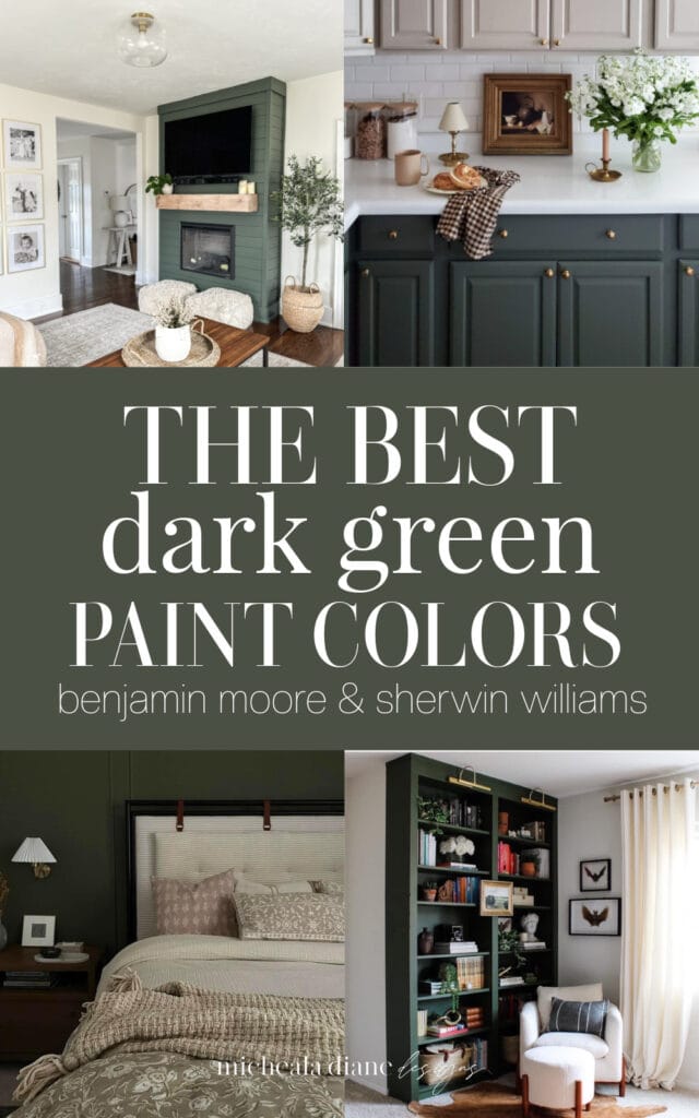 Best Dark Green Paint Colors - Micheala Diane Designs